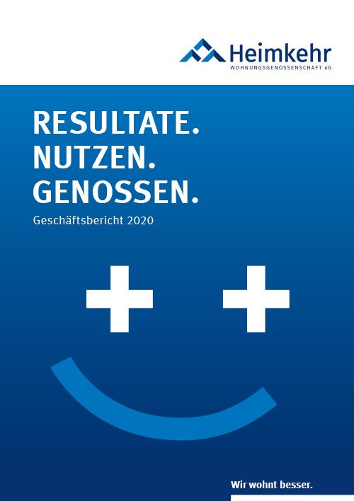 Titelbild Geschäftsbericht 2020 Resultate. Nutzen. Genossen.